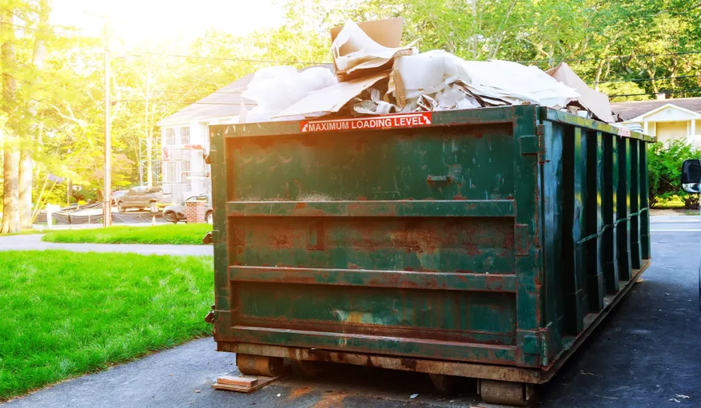 overloaded dumpster rental