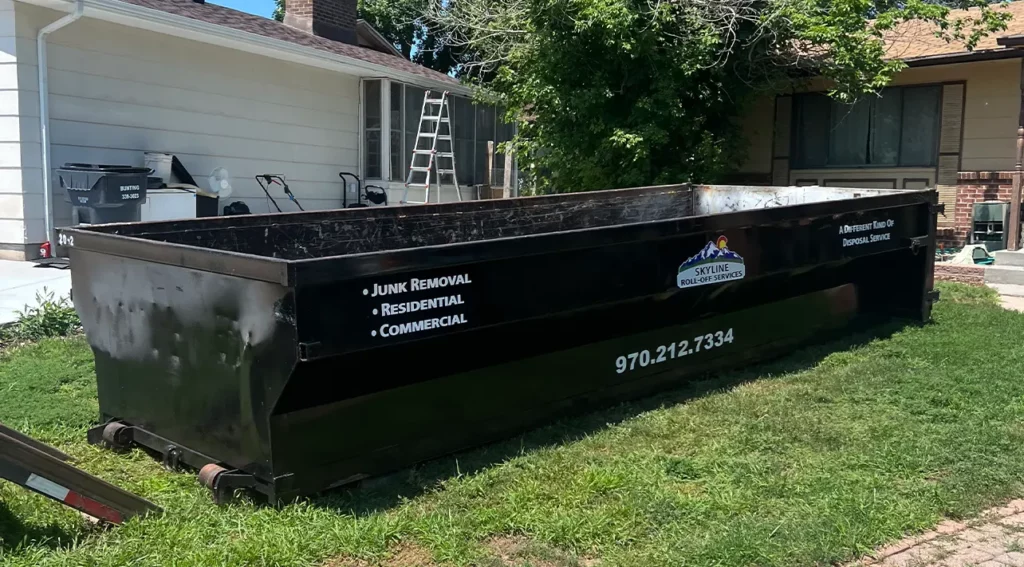 large dumpster rental for home clean up from Skyline Roll Off Services